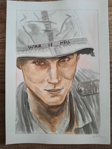 War hell aquarellbild - hell",